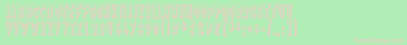 SF Ferretopia Shaded Font – Pink Fonts on Green Background