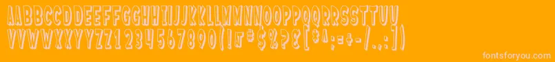 SF Ferretopia Shaded-Schriftart – Rosa Schriften auf orangefarbenem Hintergrund