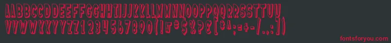 SF Ferretopia Shaded Font – Red Fonts on Black Background