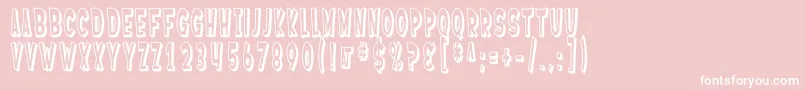 SF Ferretopia Shaded Font – White Fonts on Pink Background