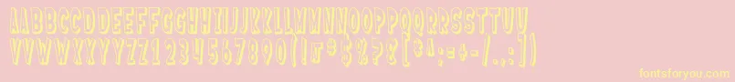 SF Ferretopia Shaded Font – Yellow Fonts on Pink Background