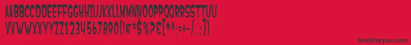 SF Ferretopia Font – Black Fonts on Red Background