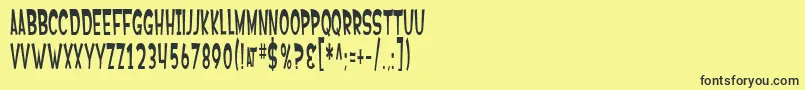 SF Ferretopia Font – Black Fonts on Yellow Background