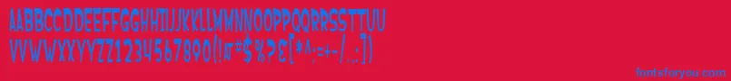 SF Ferretopia Font – Blue Fonts on Red Background