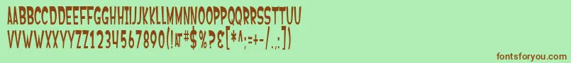 SF Ferretopia-fontti – ruskeat fontit vihreällä taustalla