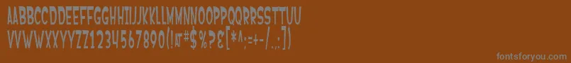 フォントSF Ferretopia – 茶色の背景に灰色の文字
