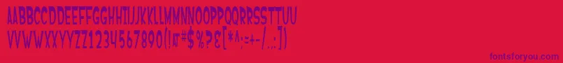 SF Ferretopia Font – Purple Fonts on Red Background
