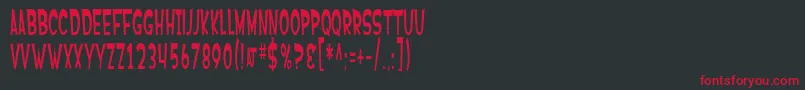 SF Ferretopia Font – Red Fonts on Black Background