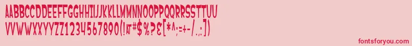 SF Ferretopia Font – Red Fonts on Pink Background