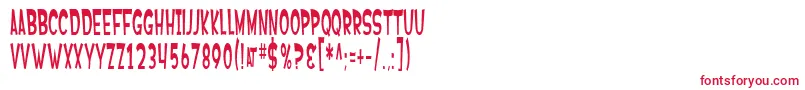 フォントSF Ferretopia – 白い背景に赤い文字