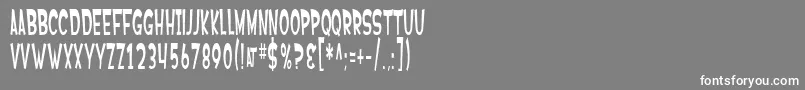 フォントSF Ferretopia – 灰色の背景に白い文字