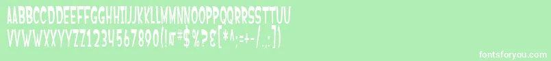 フォントSF Ferretopia – 緑の背景に白い文字