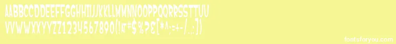 フォントSF Ferretopia – 黄色い背景に白い文字