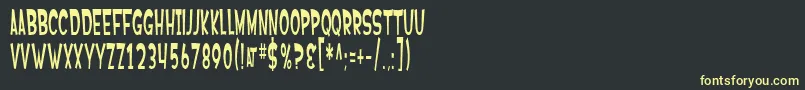 Шрифт SF Ferretopia – жёлтые шрифты на чёрном фоне