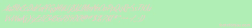 SF Foxboro Script Bold Italic Font – Pink Fonts on Green Background