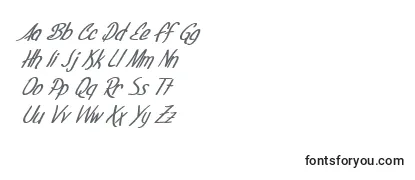 Revisão da fonte SF Foxboro Script Bold Italic