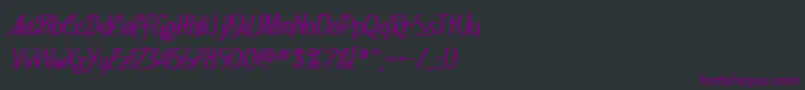 Lisätietoja SF Foxboro Script Bold-fontista SF Foxboro Script Bold-fontti – violetit fontit mustalla taustalla
