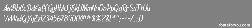 En savoir plus sur la police SF Foxboro Script Bold Police SF Foxboro Script Bold – polices blanches sur fond gris