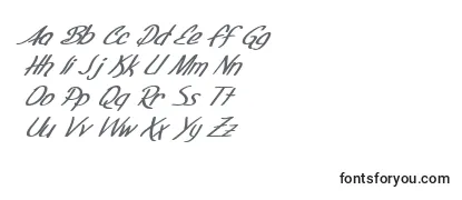 Revisão da fonte SF Foxboro Script Extended Bold Italic