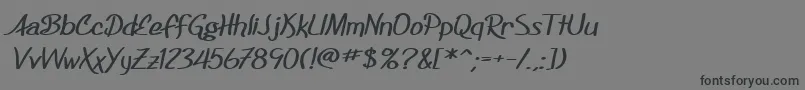 Saiba mais sobre a fonte SF Foxboro Script Extended Bold Fonte SF Foxboro Script Extended Bold – fontes pretas em um fundo cinza