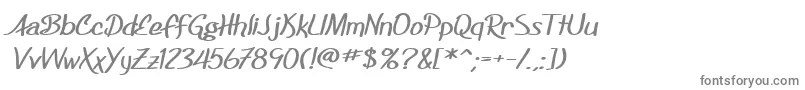 fuente SF Foxboro Script Extended Bold – Fuentes Grises Sobre Fondo Blanco