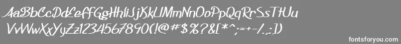 fuente SF Foxboro Script Extended Bold – Fuentes Blancas Sobre Fondo Gris