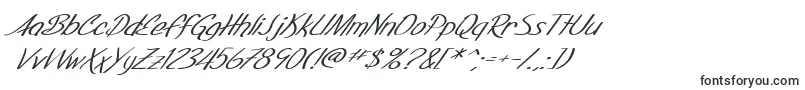 SF Foxboro Script Extended Italic-Schriftart – Menü-Schriften