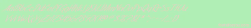 Police SF Foxboro Script Extended Italic – polices roses sur fond vert