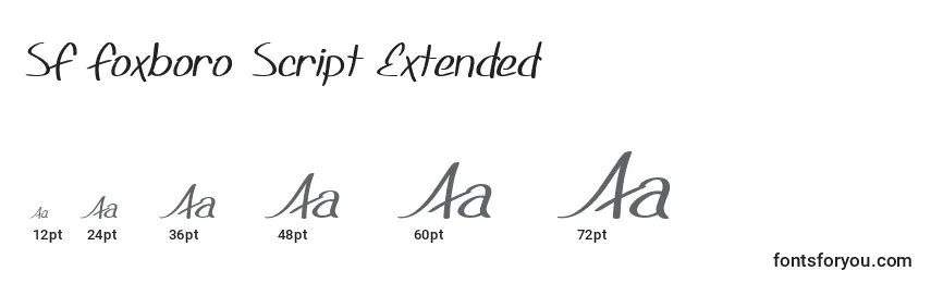 SF Foxboro Script Extended Font Sizes