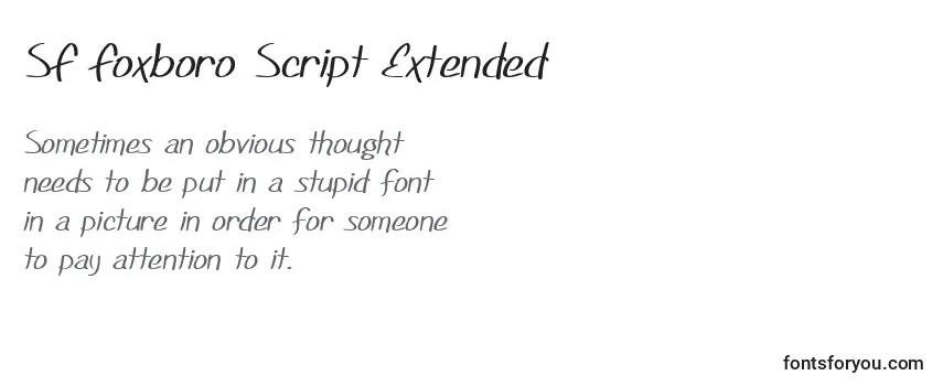 Review of the SF Foxboro Script Extended Font