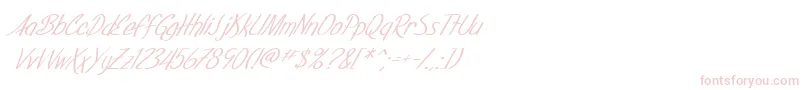 SF Foxboro Script Italic-fontti – vaaleanpunaiset fontit