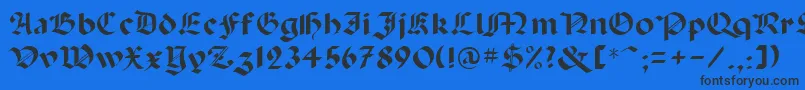 Abbey Font – Black Fonts on Blue Background