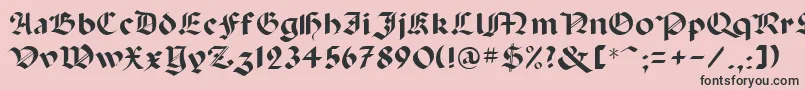 Abbey Font – Black Fonts on Pink Background