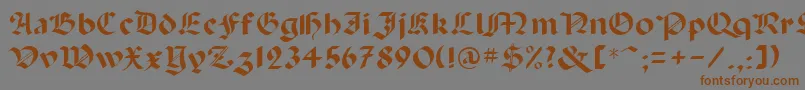 Abbey Font – Brown Fonts on Gray Background