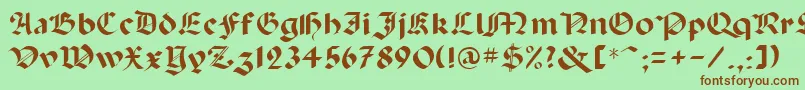 Abbey Font – Brown Fonts on Green Background