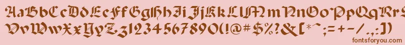Abbey Font – Brown Fonts on Pink Background