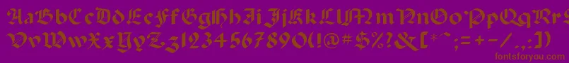 Abbey Font – Brown Fonts on Purple Background