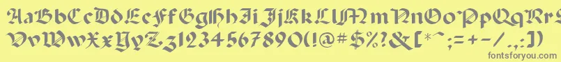 Abbey Font – Gray Fonts on Yellow Background