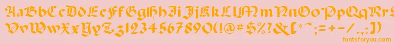 Abbey Font – Orange Fonts on Pink Background