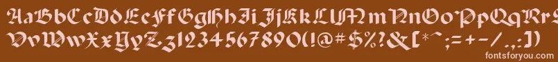 Abbey Font – Pink Fonts on Brown Background