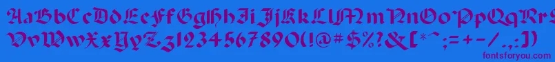 Abbey Font – Purple Fonts on Blue Background