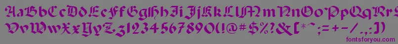 Abbey Font – Purple Fonts on Gray Background