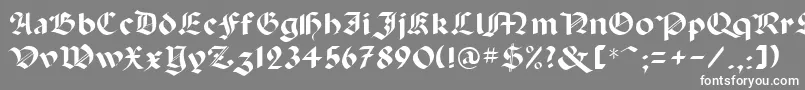 フォントAbbey – 灰色の背景に白い文字