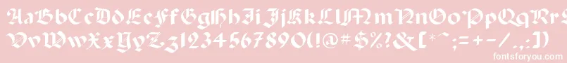 Abbey Font – White Fonts on Pink Background