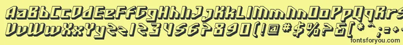 SF Funk Master Oblique Font – Black Fonts on Yellow Background