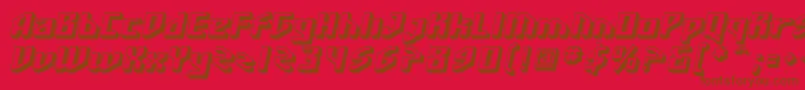 SF Funk Master Oblique Font – Brown Fonts on Red Background