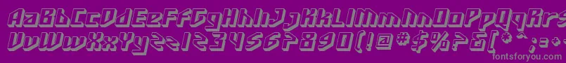 SF Funk Master Oblique Font – Gray Fonts on Purple Background