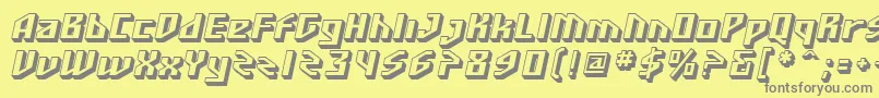 SF Funk Master Oblique Font – Gray Fonts on Yellow Background
