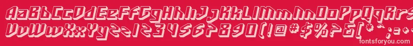 SF Funk Master Oblique Font – Pink Fonts on Red Background