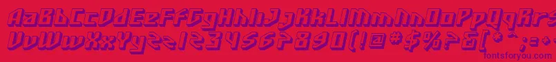 SF Funk Master Oblique Font – Purple Fonts on Red Background
